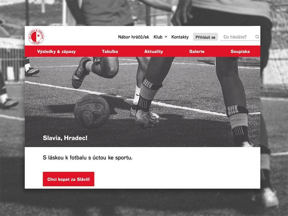 Nový web FC Slavia Hradec v beta verzi